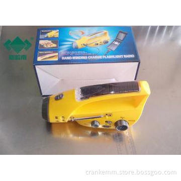 Compact Cranking Rechargeable Flashlight Radio For Home , B